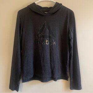 Reebok Long Sleeve Dark Gray/Black Top with Hoodie